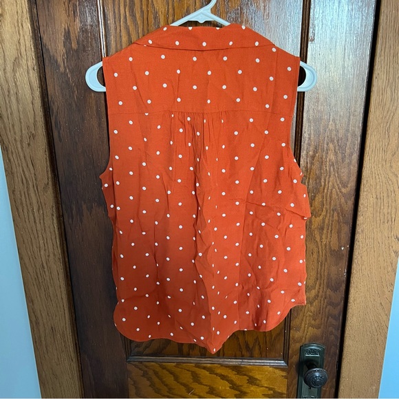LOFT Dotted Collared V-Neck Shell - Picture 4 of 4